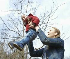 Happy mother and son photo