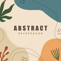 Abstract shapes background. Hand drawn various geometric objects and doodle elements. Vector illustration in trendy boho style