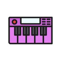 vector image of piano keyboard icon. Suitable for use in web applications, mobile applications and print media. isolated on white background.