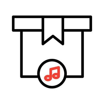 vector imagen de un regalo icono. sencillo musical regalo ilustración. adecuado para utilizar en web aplicaciones, móvil aplicaciones y impresión medios de comunicación. aislado en blanco antecedentes.