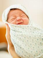 Portrait of Newborn Baby photo