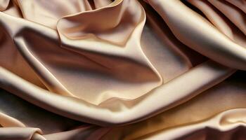 Abstract smooth elegant fabric. Silk texture of soft background. Flowing waves textile. AI Generated photo