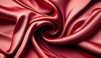 Abstract smooth elegant fabric. Silk texture of soft background. Flowing waves textile. AI Generated photo