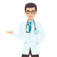 Doctors with stethoscope. Group of medical students or nurses. Vector illustration