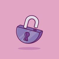 Padlock simple cartoon vector illustration marketing concept icon isolated