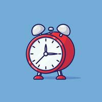 Alarm clock simple cartoon vector illustration marketing concept icon isolated