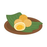 onde onde indonesian traditional street food vector