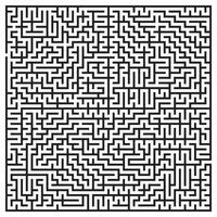 Abstract square maze, labyrinth puzzle game conundrum vector illustration,one entrance,one exit.