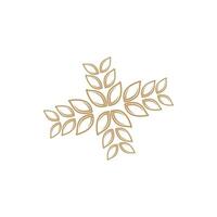 Wheat Logo Grain Design Simple Illustration Template vector