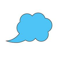 Speech bubble in the form of a cloud. Decorative abstract geometric element. vector