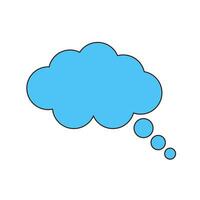 Speech bubble in the form of a cloud. Decorative abstract geometric element. vector