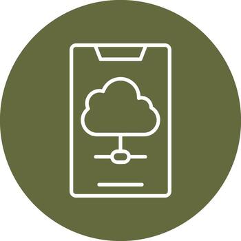 icono de vector de datos de nube