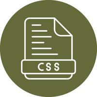 icono de vector de archivo css