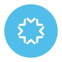 Pack of Snowflakes Flat Icon vector