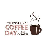internacional café día concepto diseño vector