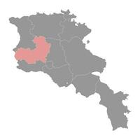 aragatsotn provincia mapa, administrativo división de Armenia. vector