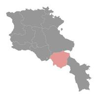 Vayots Dzor province map, administrative division of Armenia. vector
