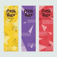 fresh juice packaging vector design