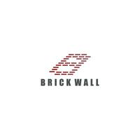 Brick wall icon vector isolated on white background