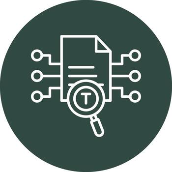 Text Mining Vector Icon