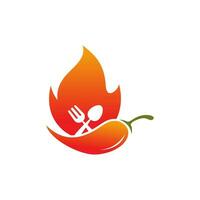 Hot Food Logo Design Vector Template