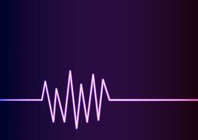 Digital purple line signal wave pattern dark background vector