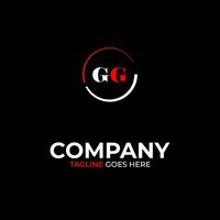 GG creative modern letters logo design template vector