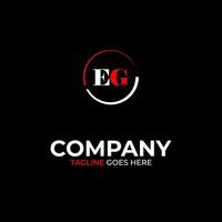 EG creative modern letters logo design template vector