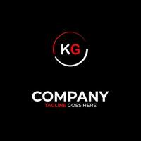 KG creative modern letters logo design template vector