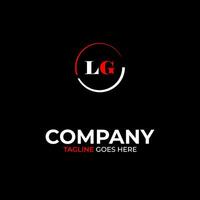 LG creative modern letters logo design template vector