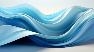 Captivating Chromatic Waves Blue Abstract Background Designed with Generative AI photo