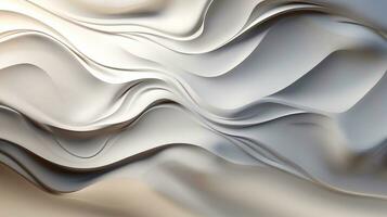 Harmonious Balance Abstract White and Light Grey Fusion Generative AI photo
