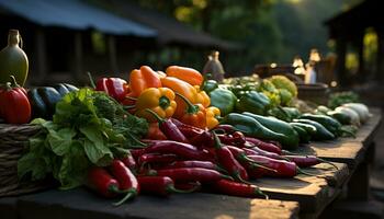 frescura de orgánico verduras, naturaleza sano comiendo, agricultura fructífero variaciones generado por ai foto