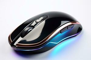 Tech Accessory Artistry Perspective on White Mouse Generative AI photo