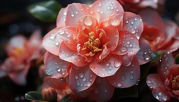 A vibrant bouquet of multi colored flowers in a formal garden generated by AI photo