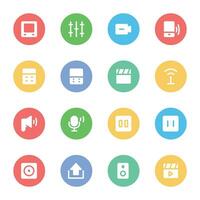 Filming and Videography Flat Icons vector