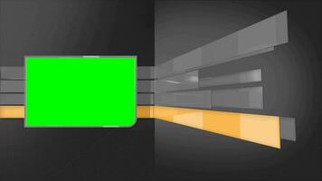 3d mur promo diaporama vert écran modèle, studio vert écran animation video