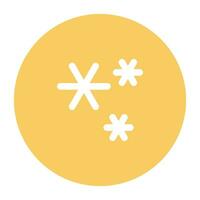 Pack of Snowflakes Flat Icon vector