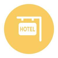 Hotel Services Flat Circular Icon vector