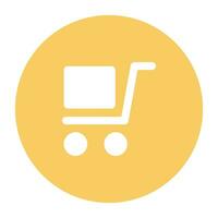 Retail Shopping Flat Round Icon vector