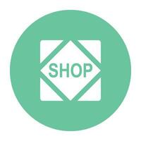 Retail Shopping Flat Round Icon vector