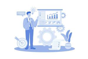 Businessman Presenting Data Analytics vector