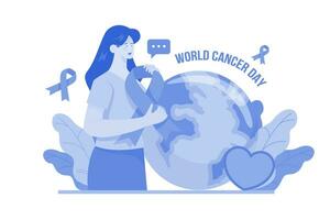 World Cancer Day Illustration concept on white background vector