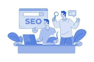 Search Engine Optimization Illustration concept on white background vector