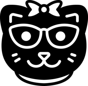 solid icon for kitty vector