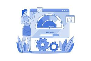 Web Performance Illustration concept on white background vector