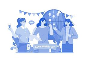 International Women's Day Illustration concept on white background vector