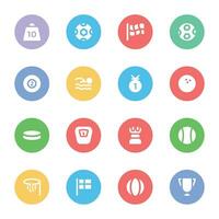 Pack of Sports and Fitness Flat Icons vector