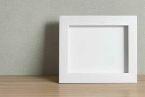 white empty photo frame mockup. AI Generative Pro Photo