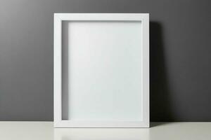 white empty photo frame mockup. AI Generative Pro Photo